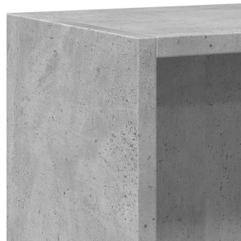 Bookshelf Concrete Grey 60x24x76 cm Engineered Wood